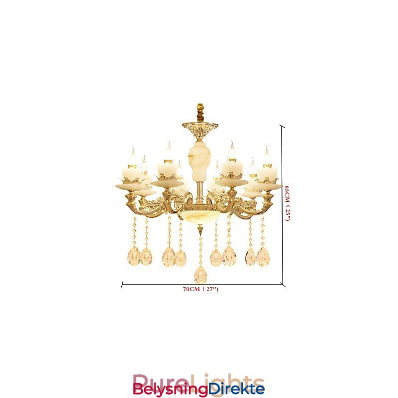 Europeisk Stil Atmosfære Sinklegering Krystall Hjemmelysekrone