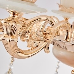 Europeisk Stil Atmosfære Sinklegering Krystall Hjemmelysekrone