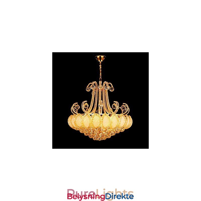 Moderne Luksuriøs Lysekrone I Krystall Med Anhengslampe, Diameter 50 Cm, Inneholder 8 Pærer