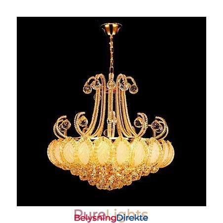Moderne Luksuriøs Lysekrone I Krystall Med Anhengslampe, Diameter 50 Cm, Inneholder 8 Pærer