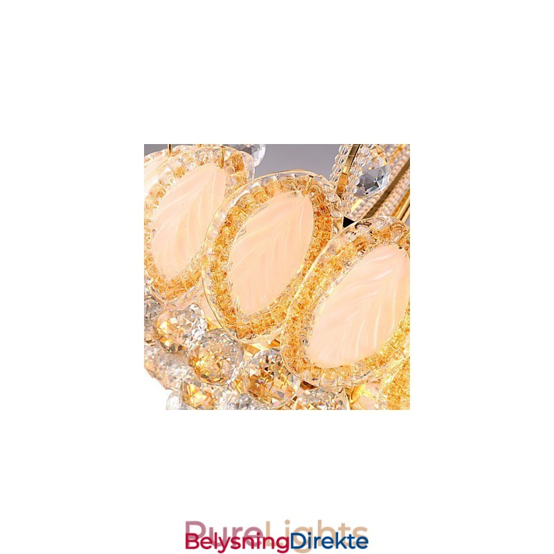 Moderne Luksuriøs Lysekrone I Krystall Med Anhengslampe, Diameter 50 Cm, Inneholder 8 Pærer