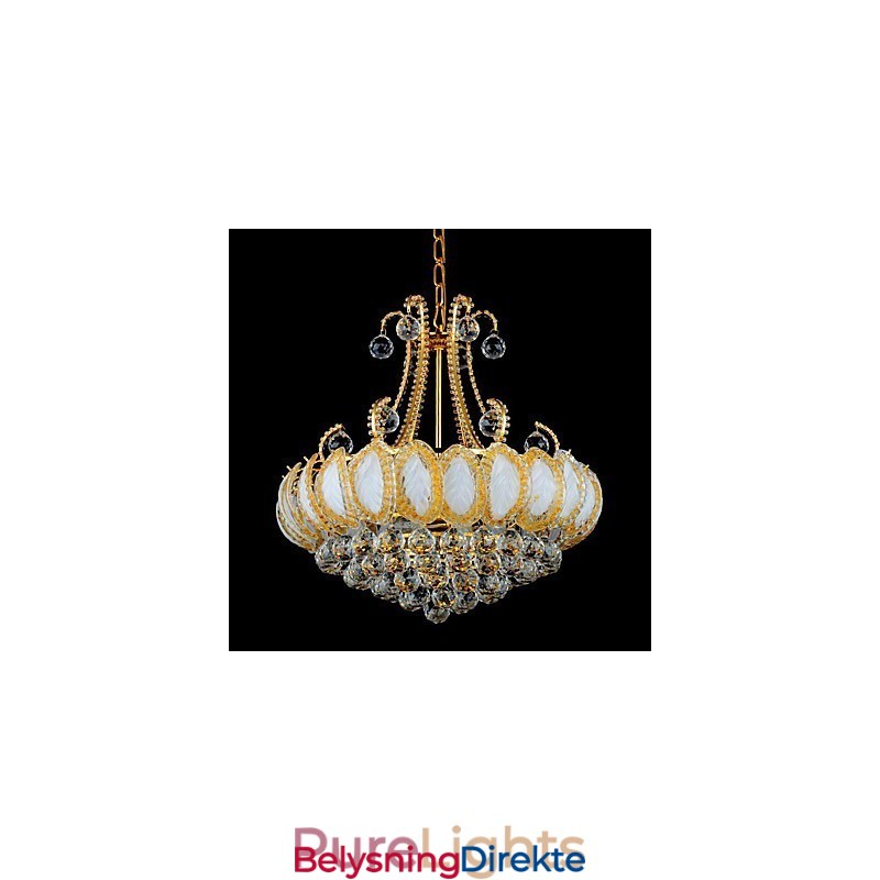Moderne Luksuriøs Lysekrone I Krystall Med Anhengslampe, Diameter 50 Cm, Inneholder 8 Pærer