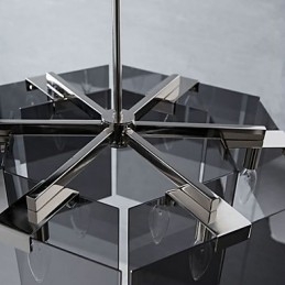 Rustikk Hyttemaling For Designere, Metall Innendørs Lysekrone Med 6 Pærer