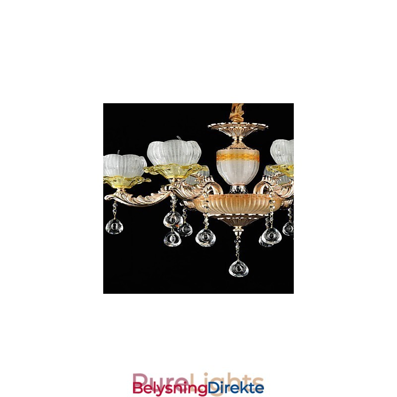 Tradisjonell Klassisk Sinklegeringsfunksjon For Krystallmini-Stil Metalllysekrone Med 6 Pærer