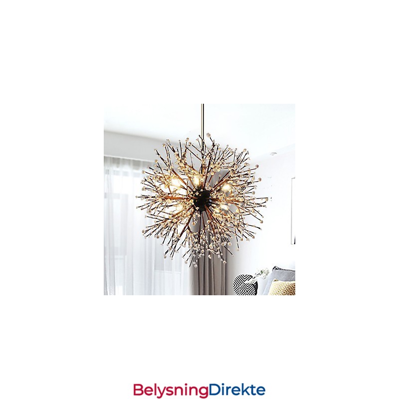 Moderne Lysekrone Fyrverkeri Vintage Smijern Med 8 Lys Lysekrone Øy Anhengsbelysning Taklampe