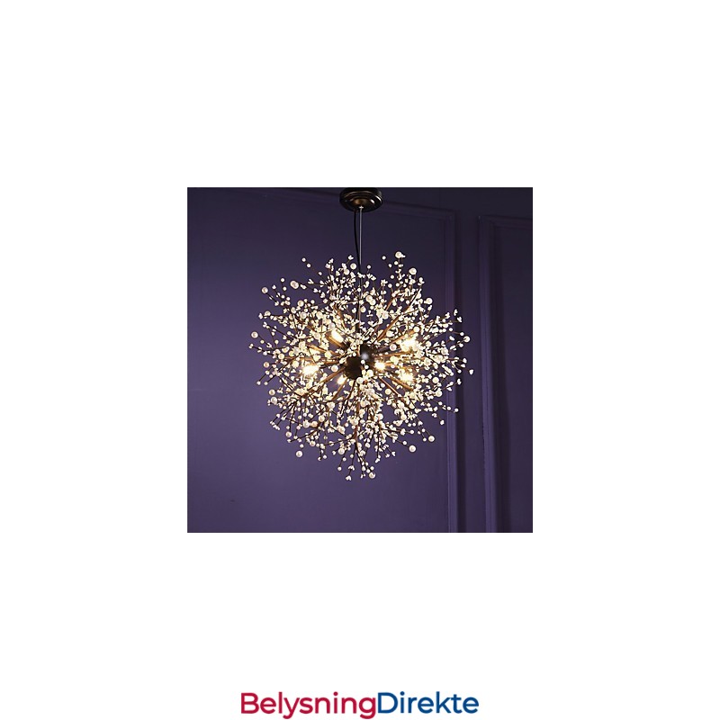 Moderne Lysekrone Fyrverkeri Vintage Smijern Med 8 Lys Lysekrone Øy Anhengsbelysning Taklampe