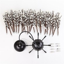 Moderne Lysekrone Fyrverkeri Vintage Smijern Med 8 Lys Lysekrone Øy Anhengsbelysning Taklampe