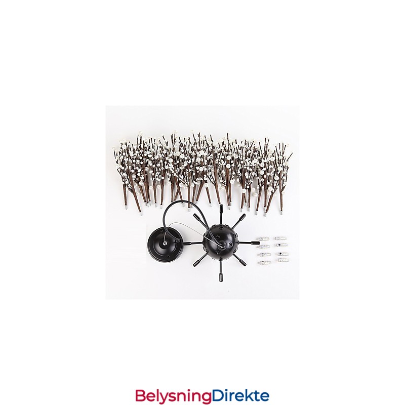 Moderne Lysekrone Fyrverkeri Vintage Smijern Med 8 Lys Lysekrone Øy Anhengsbelysning Taklampe