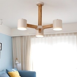 Lysekrone Med 3 Lys Moderne Samtidsstil Tradisjonell Klassisk Vintage Landlig Treelement For Tre