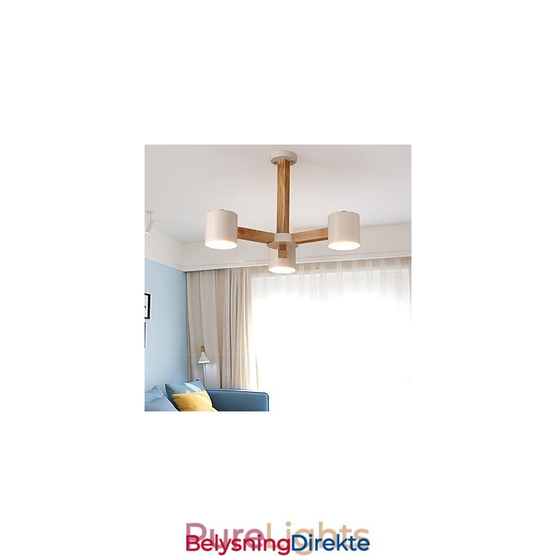 Lysekrone Med 3 Lys Moderne Samtidsstil Tradisjonell Klassisk Vintage Landlig Treelement For Tre