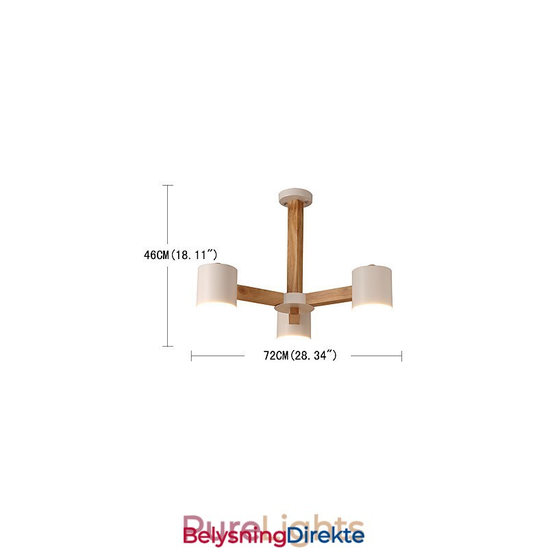 Lysekrone Med 3 Lys Moderne Samtidsstil Tradisjonell Klassisk Vintage Landlig Treelement For Tre