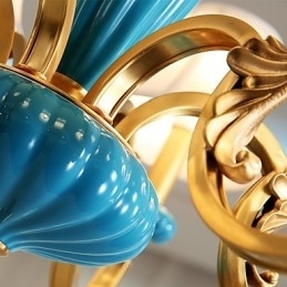 Dekorativ Lysekrone I Jade I Kobber