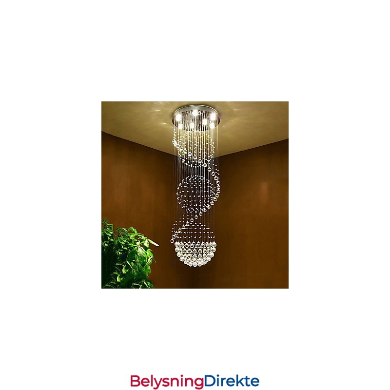 Krystalltaklysekrone Anhengslampe Innendørs Hjem Hengende Belysning Lamper Armaturer For Trapper