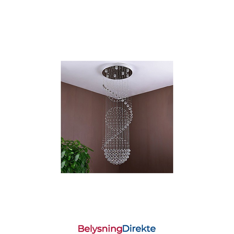 Krystalltaklysekrone Anhengslampe Innendørs Hjem Hengende Belysning Lamper Armaturer For Trapper