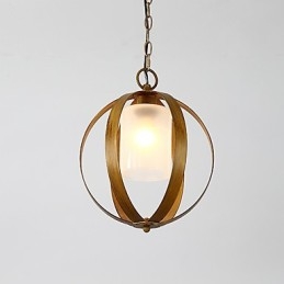 Loft Metall Amerikansk Industriell Stil Maling Farge Med Glass Europeisk Lysekrone Lampe Innendørs Dekor Pendellampe