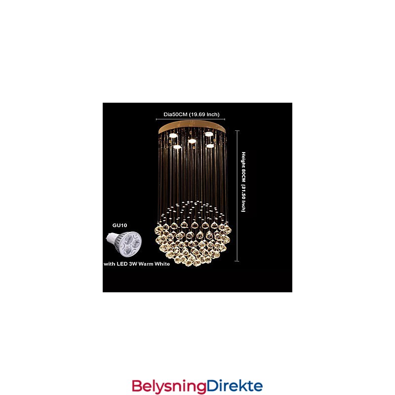 Moderne Samtids Tradisjonell Klassisk Rustikk Hytte Vintage Landlig Øy Krystall Galvanisert Metall Pendellampe