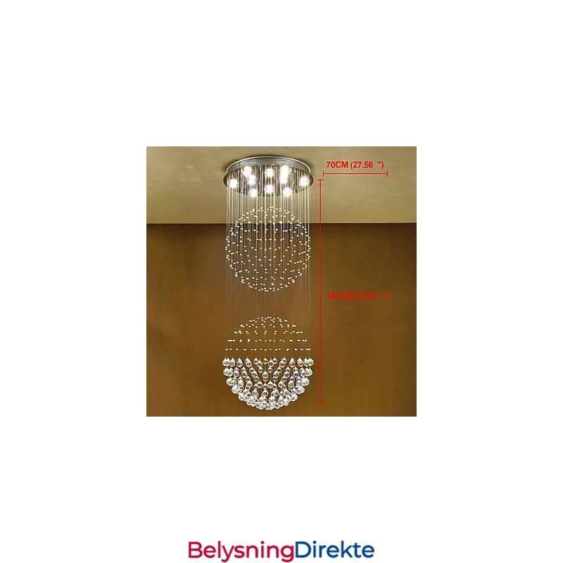 Krystall Taklampe Innendørs Lysekrone Hjem Hengende Belysning Lamper Armaturer