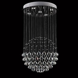 Moderne Samtids Tradisjonell Klassisk Rustikk Hytte Vintage Landlig Øy Krystall Galvanisert Metall Pendellampe