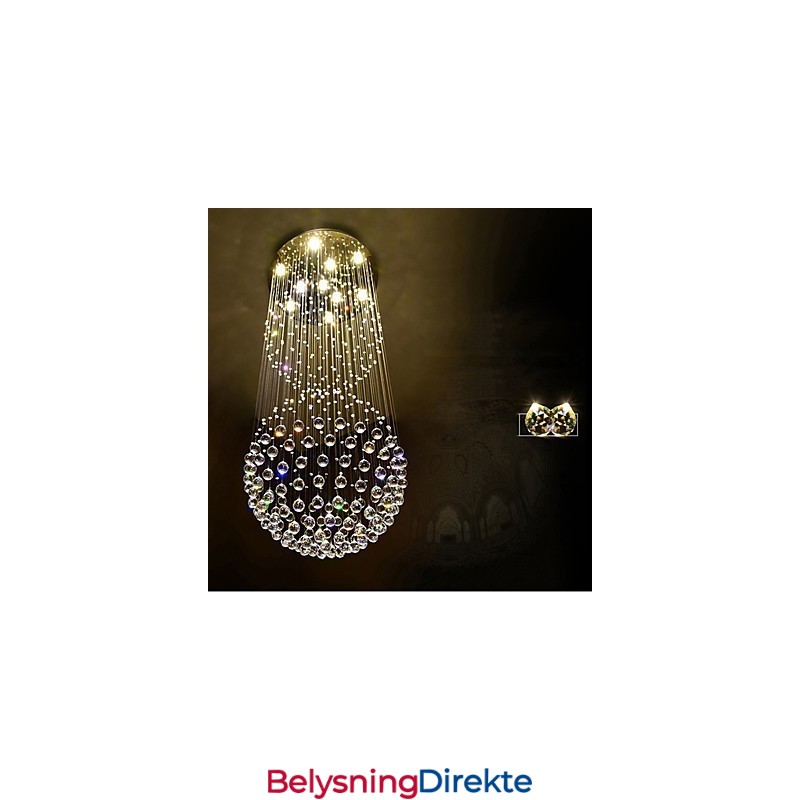 Krystall Taklampe Innendørs Lysekrone Hjem Hengende Belysning Lamper Armaturer