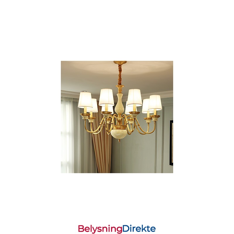 Dekorativ Lysekrone I Jade I Kobber