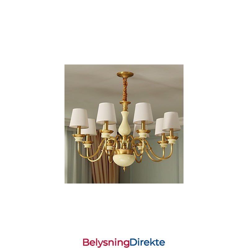 Dekorativ Lysekrone I Jade I Kobber