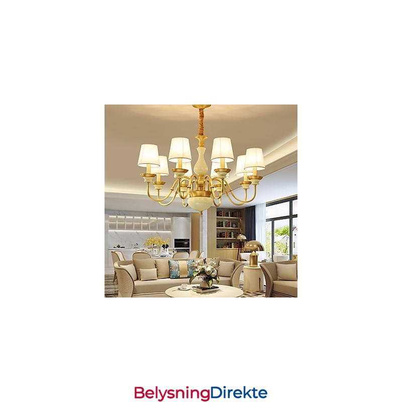 Dekorativ Lysekrone I Jade I Kobber