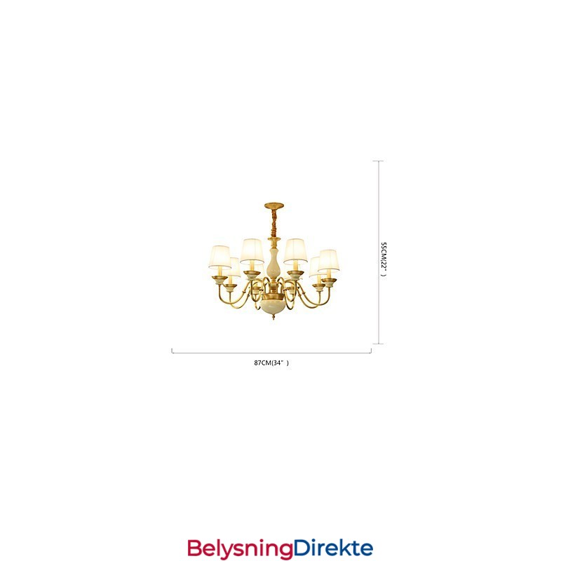 Dekorativ Lysekrone I Jade I Kobber