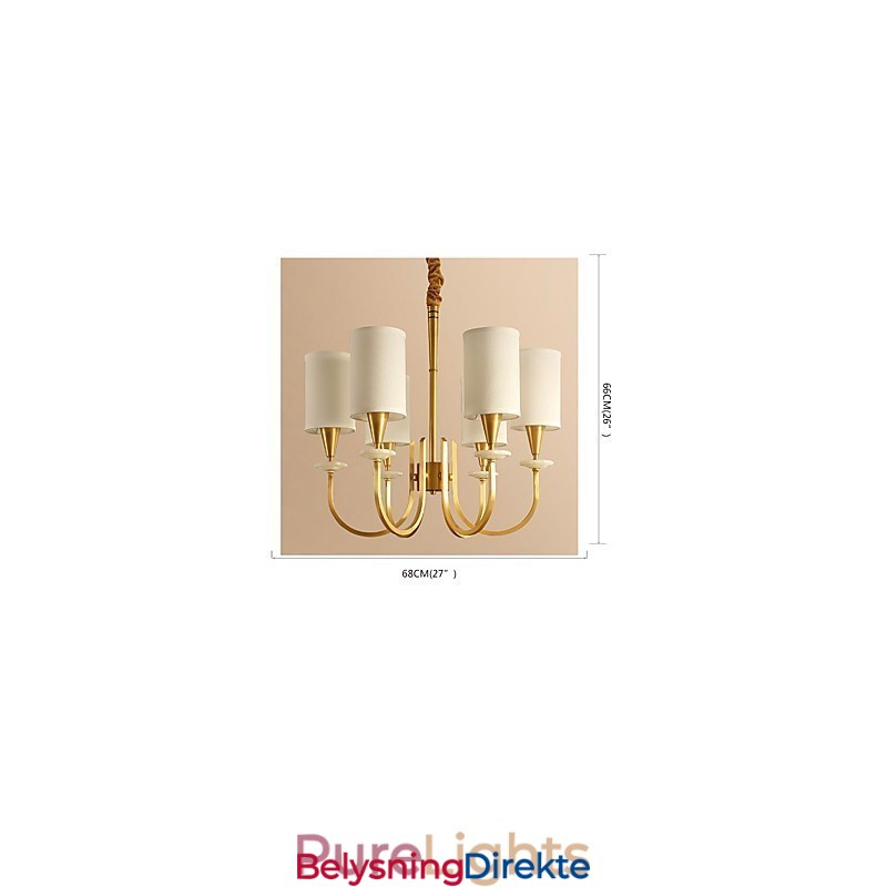 Dekorativ Lysekrone I Jade I Kobber