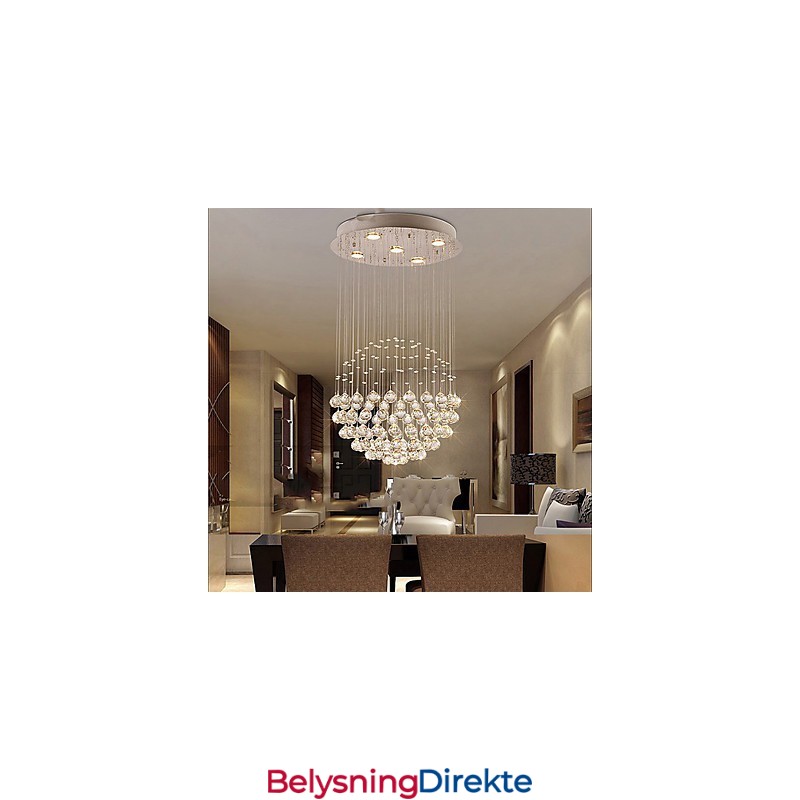 Moderne Samtids Tradisjonell Klassisk Rustikk Hytte Vintage Landlig Øy Krystall Galvanisert Metall Pendellampe