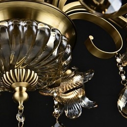 Rustikk Hyttemaling For Designere, Metall Innendørsbutikker, Lysekrone Med 2 Lyspærer