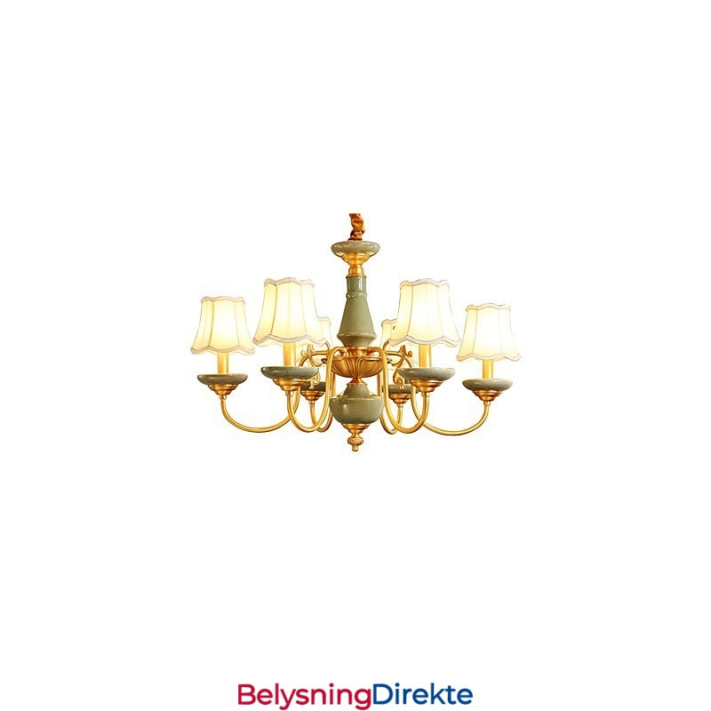 Dekorativ Lysekrone I Jade I Kobber