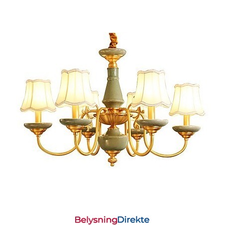 Dekorativ Lysekrone I Jade I Kobber