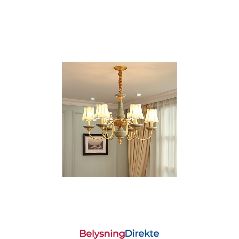 Dekorativ Lysekrone I Jade I Kobber