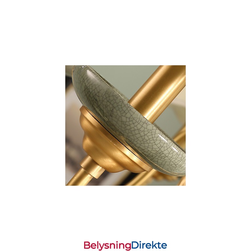 Dekorativ Lysekrone I Jade I Kobber