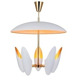 Lysekrone Med 5 Lys Brief Art Moderne Pendellampe