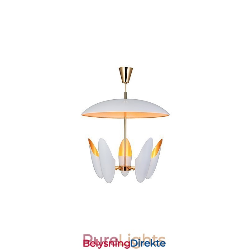 Lysekrone Med 5 Lys Brief Art Moderne Pendellampe