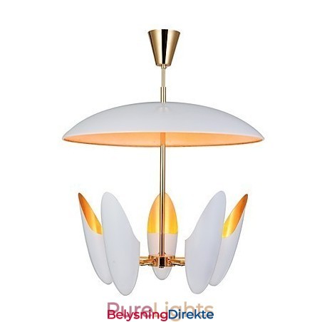 Lysekrone Med 5 Lys Brief Art Moderne Pendellampe