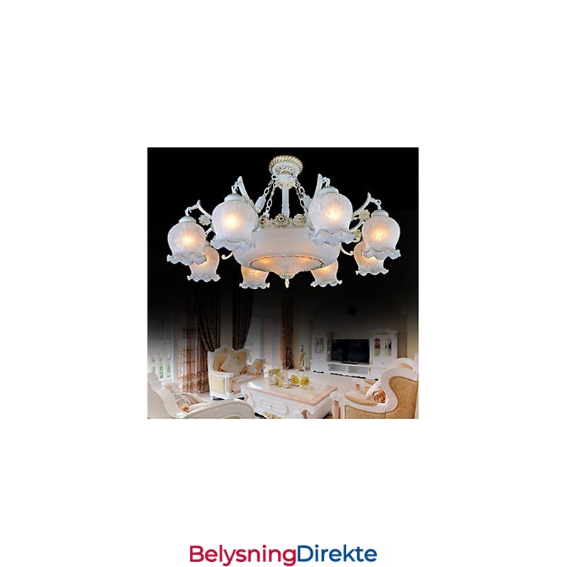 Lysekrone Hvit Europeisk Retro Klassisk