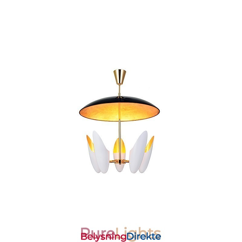 Lysekrone Med 5 Lys Brief Art Moderne Pendellampe