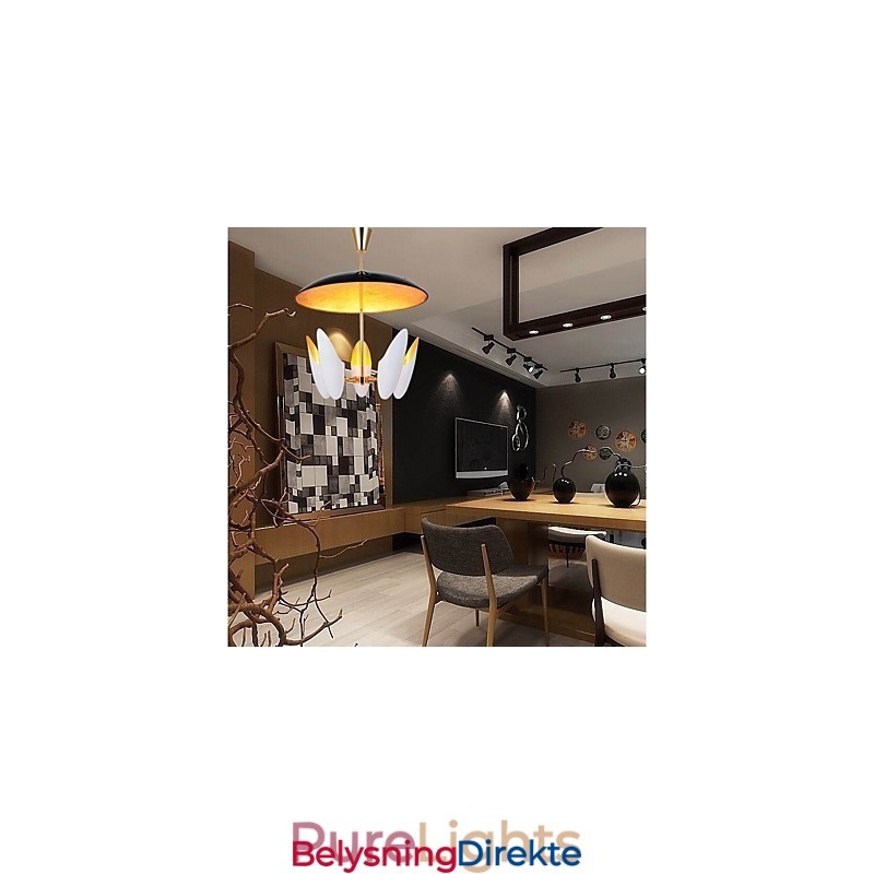 Lysekrone Med 5 Lys Brief Art Moderne Pendellampe