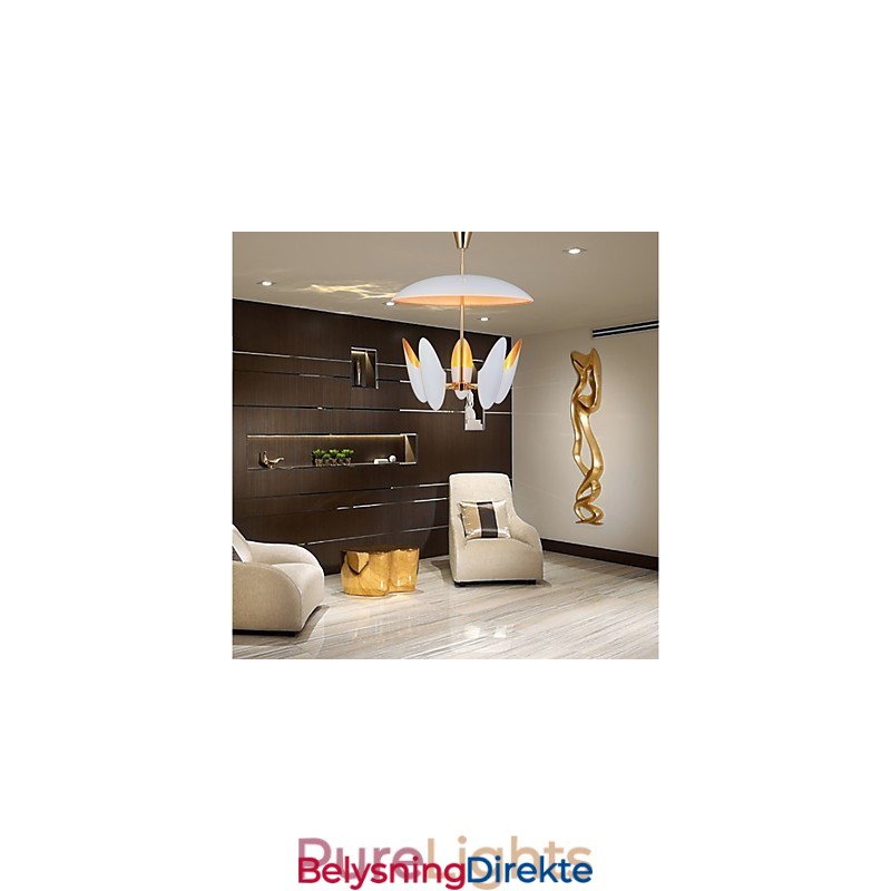 Lysekrone Med 5 Lys Brief Art Moderne Pendellampe