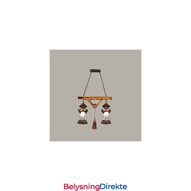 Rustikk Lodge Globe Vintage Retro Country Malerifunksjon For Mini Style Designers Metalllysekrone