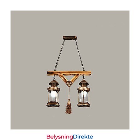 Rustikk Lodge Globe Vintage Retro Country Malerifunksjon For Mini Style Designers Metalllysekrone