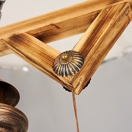 Rustikk Lodge Globe Vintage Retro Country Malerifunksjon For Mini Style Designers Metalllysekrone