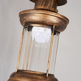 Rustikk Lodge Globe Vintage Retro Country Malerifunksjon For Mini Style Designers Metalllysekrone