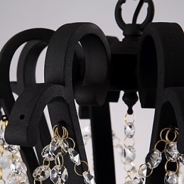 Krystalllysekrone Med 5 Lys Moderne Samtidsstil Tradisjonell Klassisk Rustikk Hytte Vintage Retro Lanterne Tromme Landlig Maling