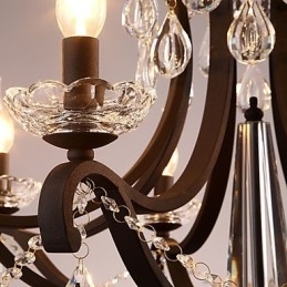 Krystalllysekrone Med 5 Lys Moderne Samtidsstil Tradisjonell Klassisk Rustikk Hytte Vintage Retro Lanterne Tromme Landlig Maling