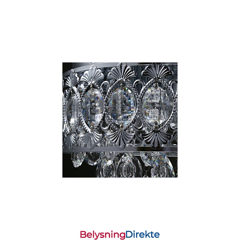 Elegant Moderne Gjennomsiktig Krystalllysekrone Med 4 Lys