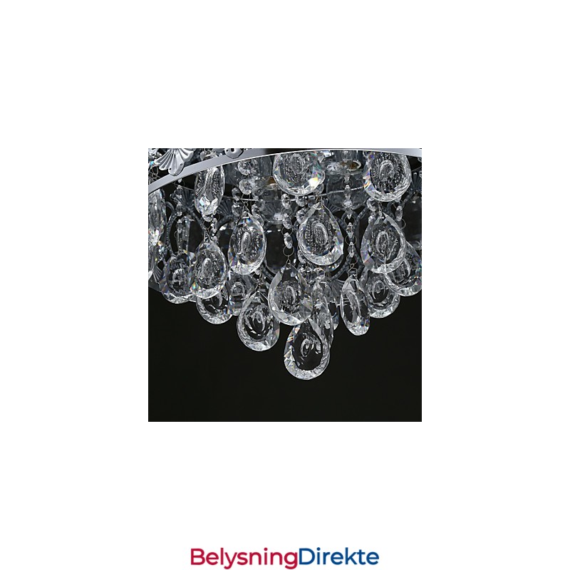 Elegant Moderne Gjennomsiktig Krystalllysekrone Med 4 Lys