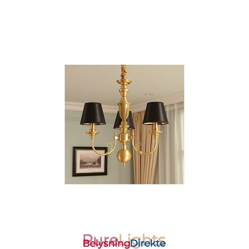 Lysekrone Tradisjonell Klassisk Landlig Messingfunksjon For Mini-Style Metall 3 Pærer